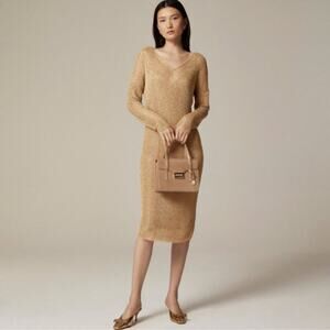 J.Crew Collection sheer metallic sweater-dress